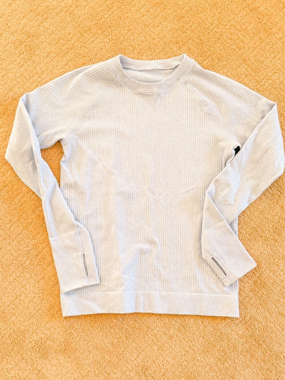lululemon athletica Light Gray Ribbed Crewneck Sweater - Men's